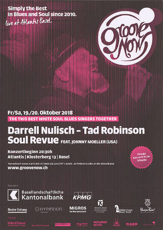 Darrell Nulisch - Tad Robinson, Soul Revue, Groove Now, Atlantis Basel