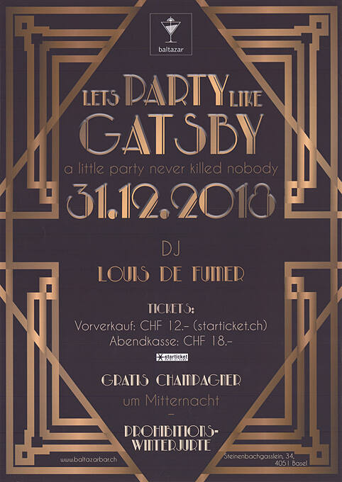 baltazar, Lets Party like Gatsby