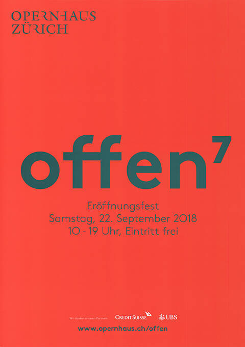 Opernhaus Zürich, offen 7, Eröffnungsfest