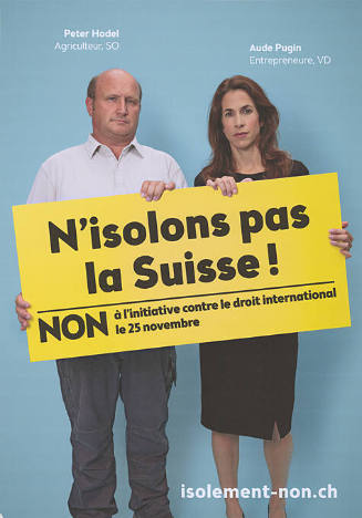 N’isolons pas la suisse! Non à l’initiative contre le droit international