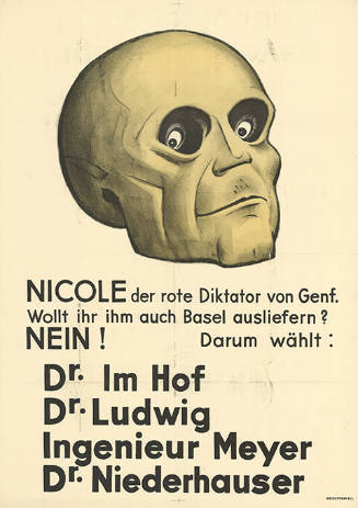 Nicole der rote Diktator von Genf. […] Dr. Im Hof, Dr. Ludwig, Ingenieur Meyer, Dr. Niederhauser