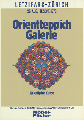 Orientteppich Galerie, geknüpfte Kunst, Möbel-Pfister, Letzipark - Zürich