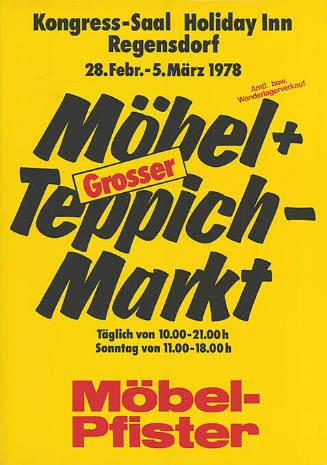 Möbel + Teppich-Markt, Möbel-Pfister, Regensdorf