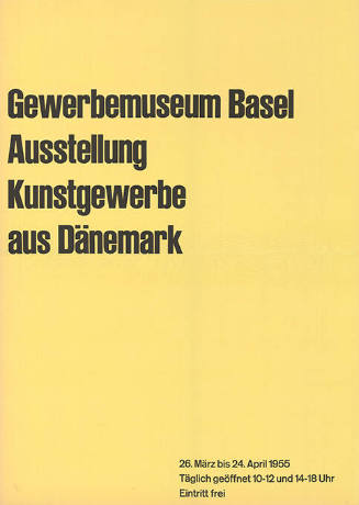 Kunstgewerbe aus Dänemark, Gewerbemuseum Basel