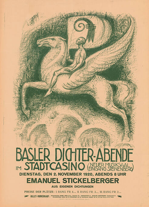 Basler Dichter-Abende im Stadtcasino, Emanuel Stickelberger
