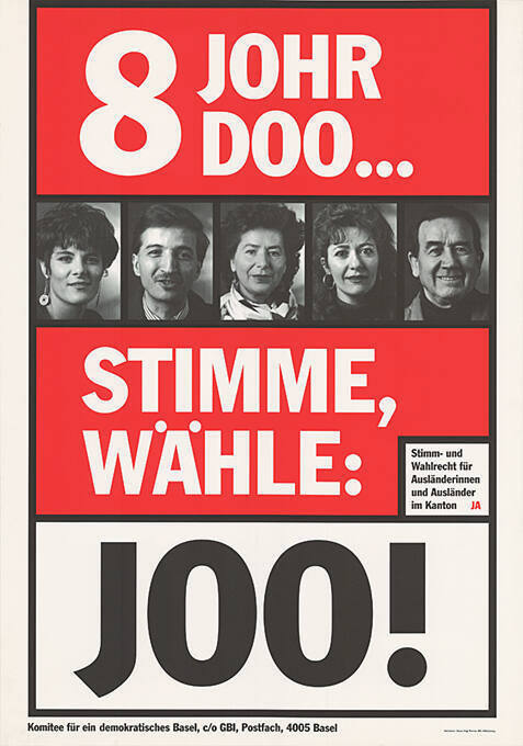 8 Johr doo… stimme, wähle: Joo!