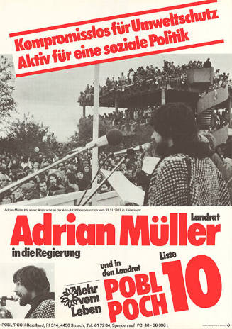 Landrat Adrian Müller in die Regierung, Kompromisslos für Umweltschutz, Aktiv für eine soziale Politik, POBL, POCH, Liste 10