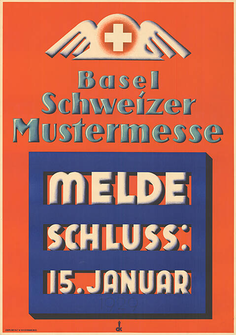 Basel, Schweizer Mustermesse, Meldeschluss: 15. Januar