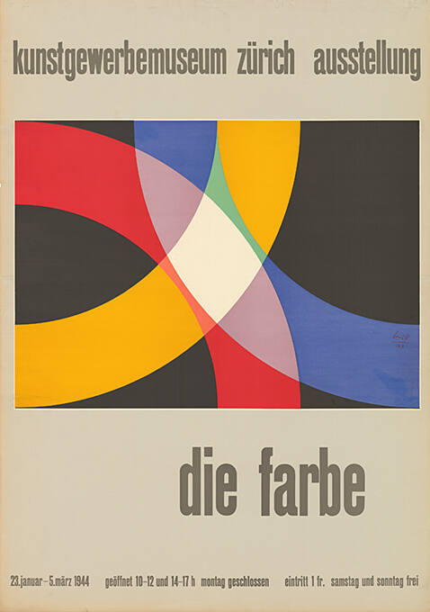 Die Farbe, Kunstgewerbemuseum Zürich, Ausstellung