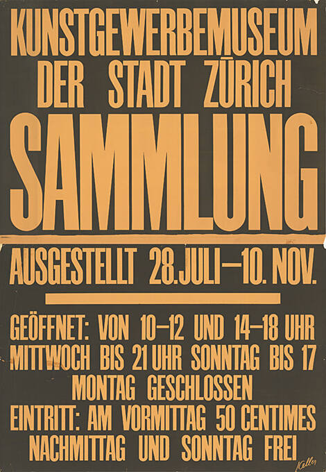 Kunstgewerbemuseum der Stadt Zürich, Sammlung