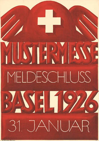 Mustermesse, Basel 1926, Meldeschluss, 31. Januar