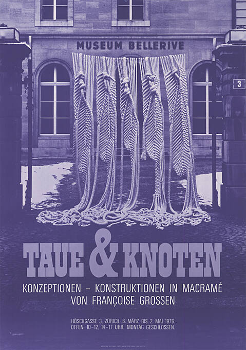 Taue & Knoten, Konzeptionen - Konstruktionen in Macramé von Françoise Grossen, Museum Bellerive