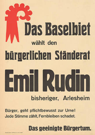 Das Baselbiet wählt den bürgerlichen Ständerat Emil Rudin, bisheriger, Arlesheim