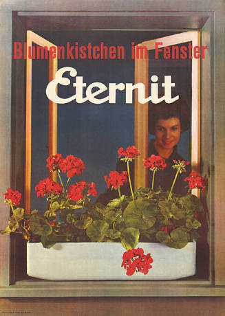 Blumenkistchen im Fenster, Eternit