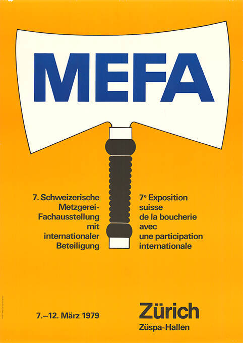 Mefa, Schweiz. Metzgerei-Fachausstellung, Züspa-Hallen Zürich