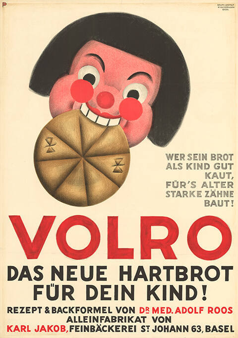 Volro, Das neue Hartbrot für dein Kind! Karl Jakob, Basel