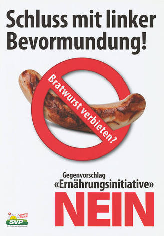 Schluss mit linker Bevormundung! Gegenvorschlag «Ernährungsinitiative», Nein