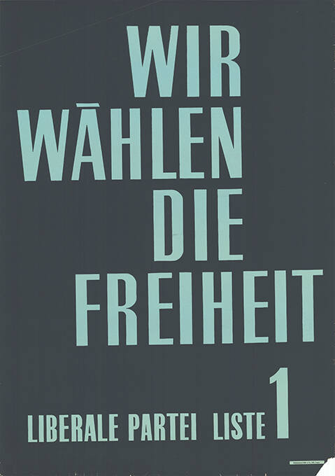 Wir wählen die Freiheit, Liberale Partei, Liste 1