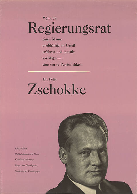 Wählt als Regierungsrat Dr. Peter Zschokke