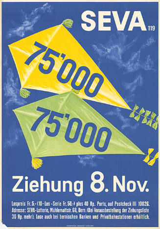 Seva 119, 75'000, 75'000, Ziehung 8. Nov.