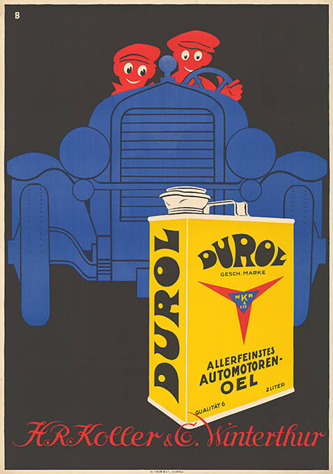 Durol, allerfeinstes Motoren-Oel, H.R. Koller & Co., Winterthur