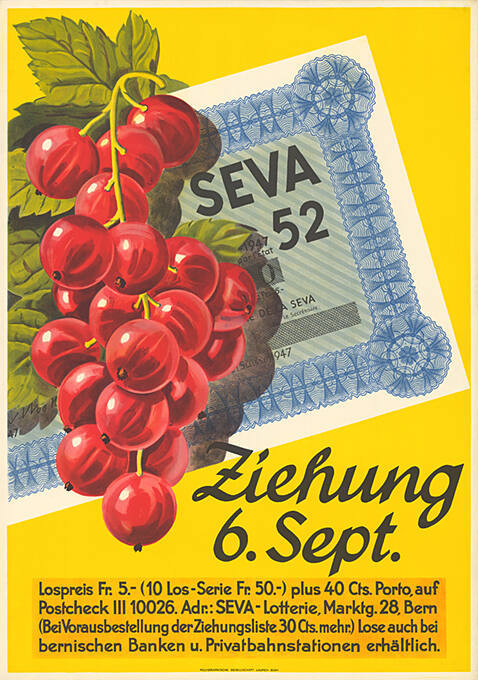 Seva 52, Ziehung 6. Sept.