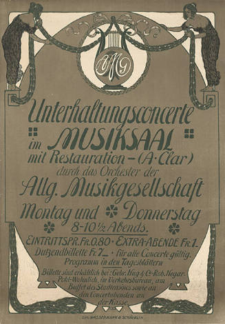 Unterhaltungsconcerte im Musiksaal, Allg. Musikgesellschaft Basel