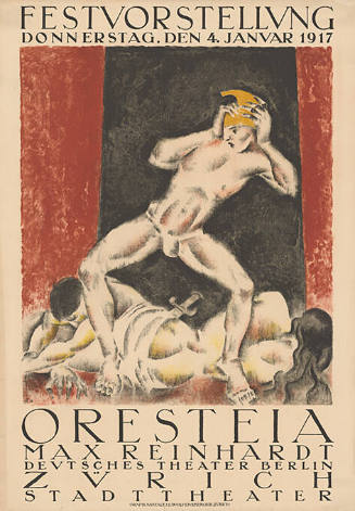 Festvorstellung, Oresteia, Max Reinhardt, Zürich, Stadttheater