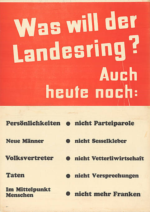 Was will der Landesring? Auch heute noch: […]