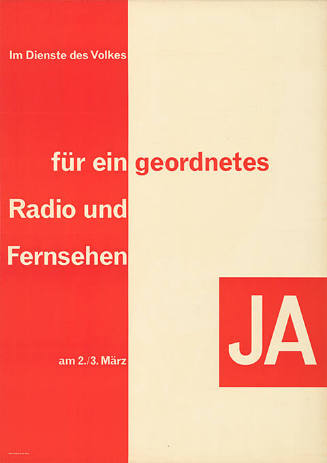 Für ein geordnetes Radio und Fernsehen, Ja