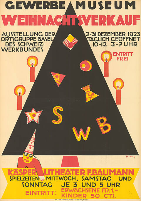 Weihnachtsverkauf, Gewerbemuseum Basel