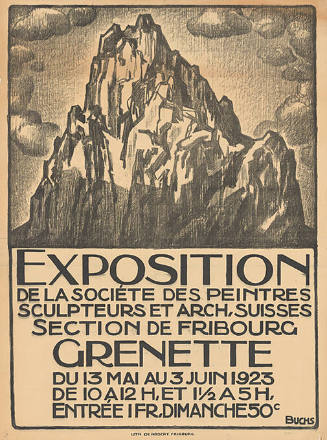 Esposition de la société des Peintres, Sculpteurs et Arch. Suisses, Section de Fribourg, Grenette 1923