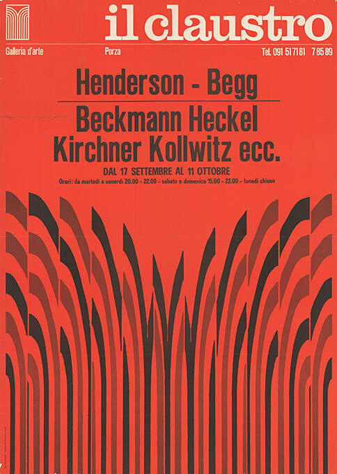 Henderson-Begg, Beckmann, Heckel, Kirchner, Kollwitz ecc., Il claustro, Porza