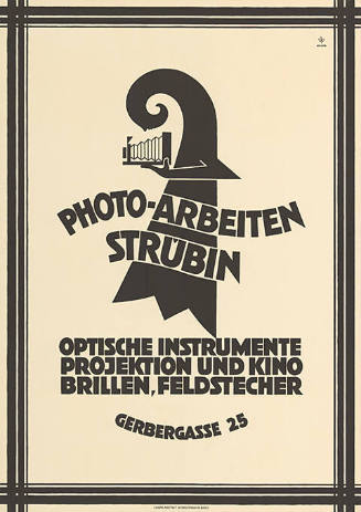 Photo-Arbeiten Strübin, Optische Instrumente, Projektion und Kino, Brillen, Feldstecher, Gerbergasse 25