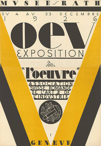 OEV, Exposition, l’oeuvre, Association Suisse romande de l’art & de l’industrie, Musée Rath, Genève