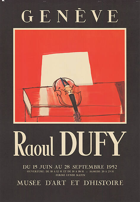 Raoul Dufy, Musée d’Art et d’Histoire, Genève