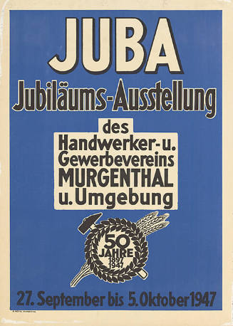 Juba, Jubiläums-Ausstellung des Handwerker- und Gewerbevereins Murgenthal und Umgebung