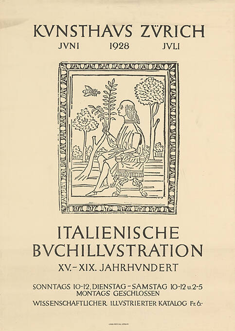 Italienische Buchillustration XV.–XIX. Jahrhundert, Kunsthaus Zürich