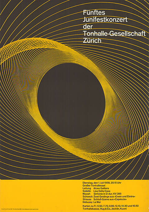 Fünftes Junifestkonzert der Tonhalle-Gesellschaft Zürich