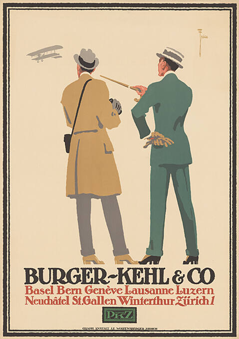 Burger-Kehl & Co, Basel, Bern, Genève, Lausanne, Luzern, Neuchâtel, St. Gallen, Winterthur, Zürich 1, Marke PKZ