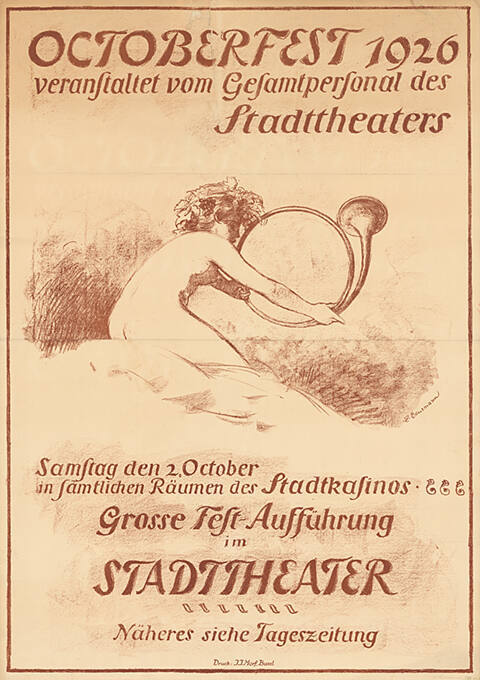 Octoberfest 1926, veranstaltet vom Gesamtpersonal des Stadttheaters