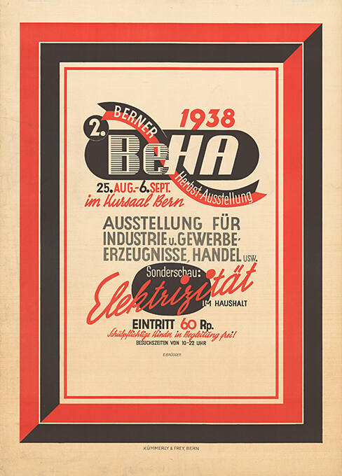 BeHA, Berner Herbst-Ausstellung, Kursaal Bern