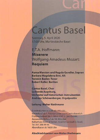 Cantus Basel, Martinskirche Basel