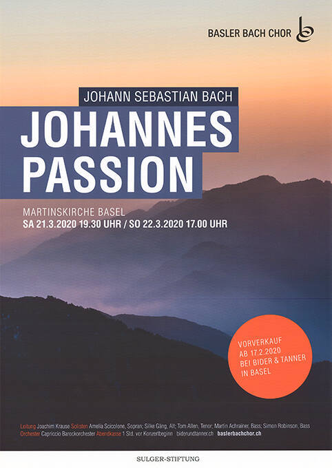 Johannes Passion, Martinskirche Basel