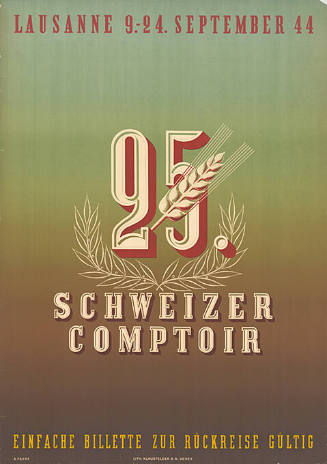 25. Schweizer Comptoir, Lausanne