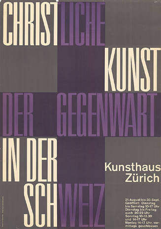 Christliche Kunst der Gegenwart in der Schweiz, Kunsthaus Zürich