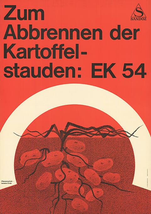 Zum Abbrennen der Kartoffelstauden: EK 54, Sandoz