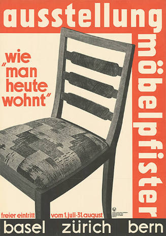 „Wie man heute wohnt“, Ausstellung Möbelpfister, Basel, Zürich, Bern