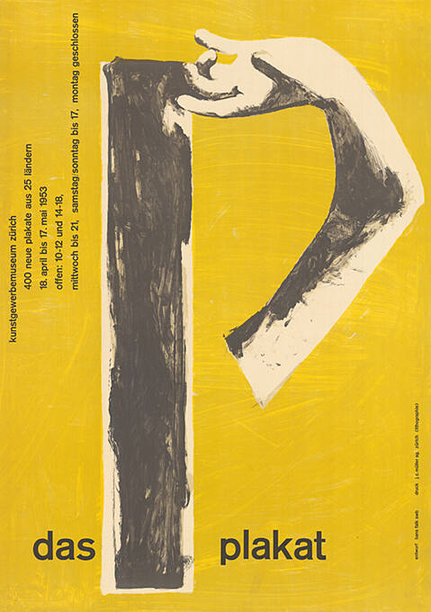 P, das Plakat, 400 neue Plakate aus 25 Ländern, Kunstgewerbemuseum Zürich