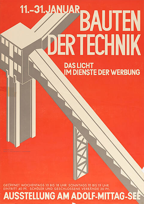 Bauten der Technik, Das Licht im Dienste der Werbung, Ausstellung am Adolf-Mittag-See, Magdeburg